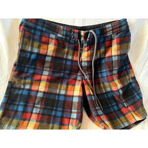 VISSLA Flannel esque Sofa Surfer PLaid Surf Shorts, M